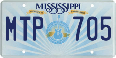 MS license plate MTP705