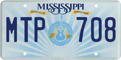 MS license plate MTP708