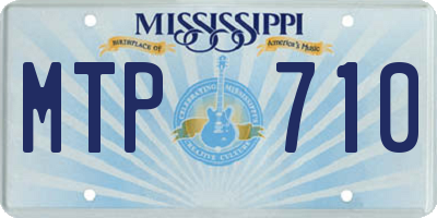 MS license plate MTP710