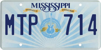 MS license plate MTP714