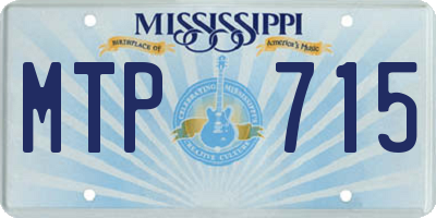 MS license plate MTP715