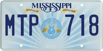 MS license plate MTP718