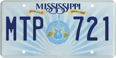 MS license plate MTP721