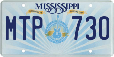 MS license plate MTP730
