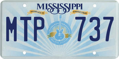 MS license plate MTP737