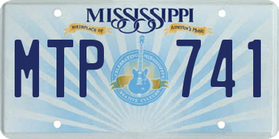 MS license plate MTP741