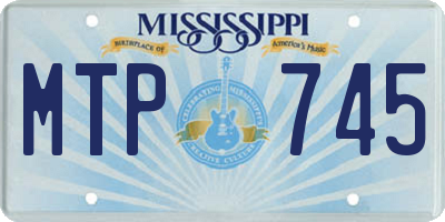 MS license plate MTP745