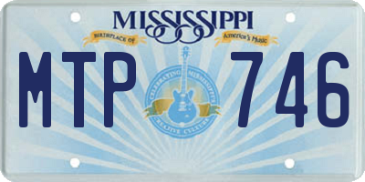 MS license plate MTP746