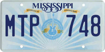 MS license plate MTP748