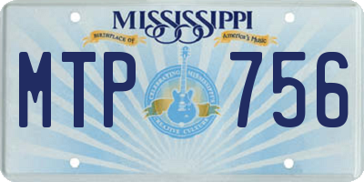 MS license plate MTP756