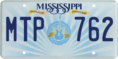 MS license plate MTP762