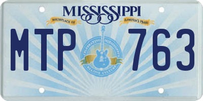 MS license plate MTP763