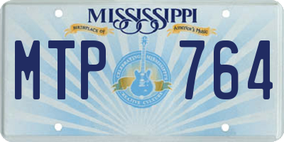 MS license plate MTP764