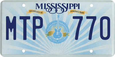 MS license plate MTP770