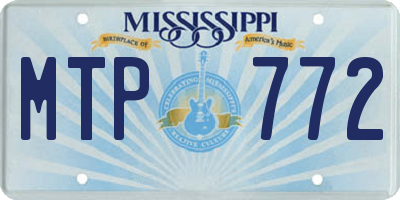 MS license plate MTP772