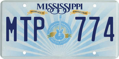MS license plate MTP774