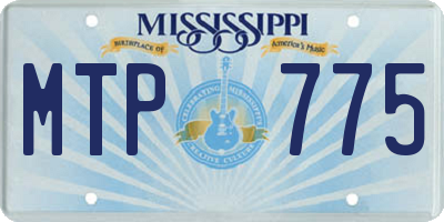 MS license plate MTP775