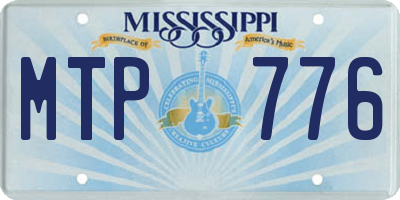 MS license plate MTP776