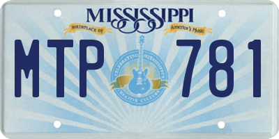 MS license plate MTP781