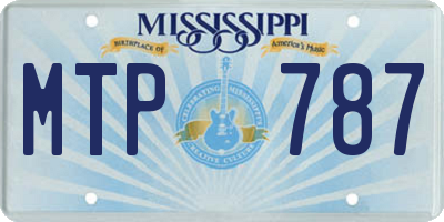 MS license plate MTP787