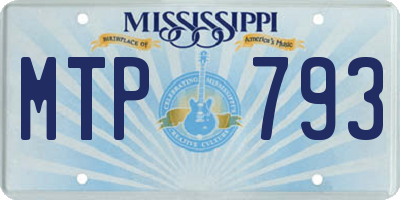 MS license plate MTP793