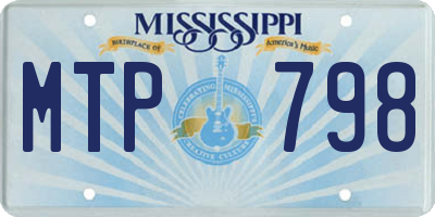 MS license plate MTP798