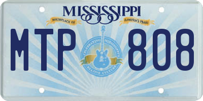 MS license plate MTP808