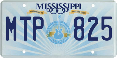 MS license plate MTP825