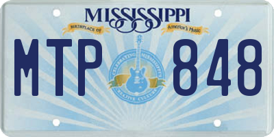 MS license plate MTP848