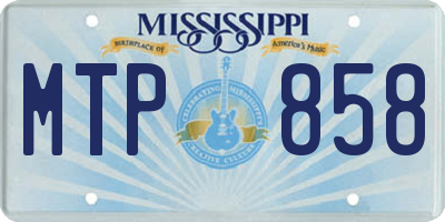 MS license plate MTP858