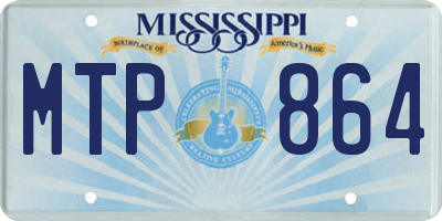 MS license plate MTP864