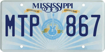 MS license plate MTP867
