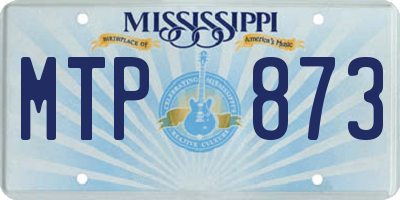 MS license plate MTP873