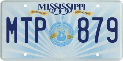 MS license plate MTP879