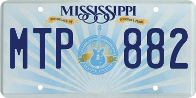 MS license plate MTP882