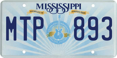 MS license plate MTP893