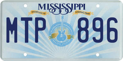 MS license plate MTP896