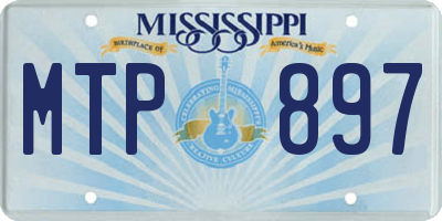 MS license plate MTP897