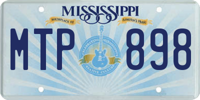 MS license plate MTP898