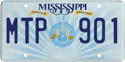 MS license plate MTP901