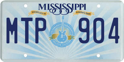 MS license plate MTP904