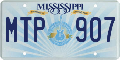 MS license plate MTP907