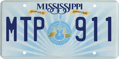 MS license plate MTP911