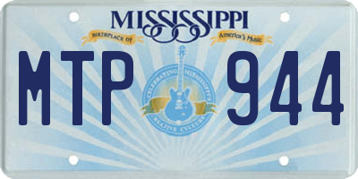 MS license plate MTP944