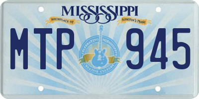 MS license plate MTP945