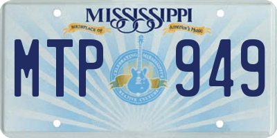 MS license plate MTP949