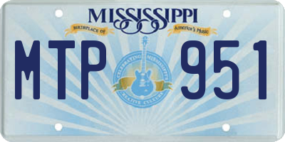 MS license plate MTP951