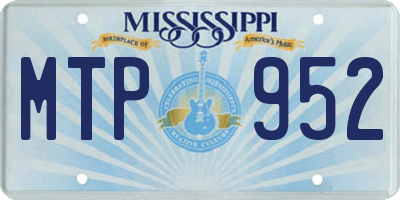 MS license plate MTP952