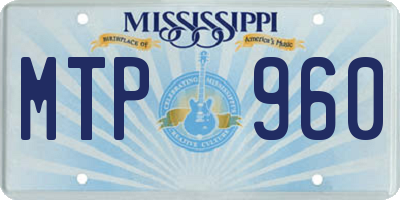 MS license plate MTP960