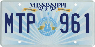 MS license plate MTP961